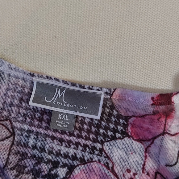 J.M. Collection Embellished Angel-Sleeve Floral Romantic Top Size XXL - Picture 6 of 6